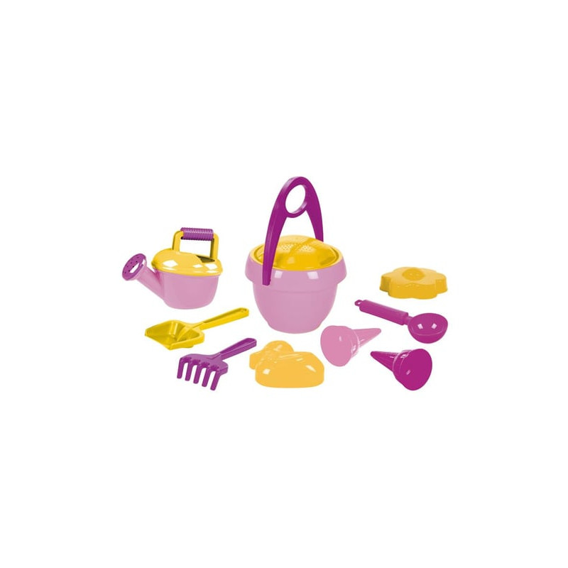 lena - set giochi da spiaggia, happy sand girls, 10 pezzi [wqlnap0u9005421]