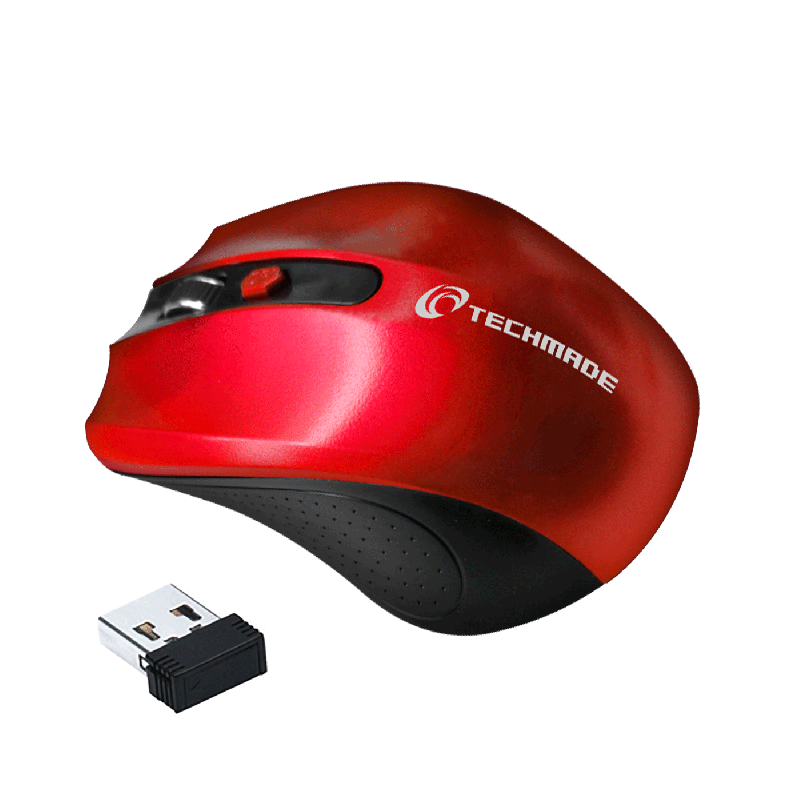 mouse techmade tm-xj30-red wireless red [tm-xj30-red]