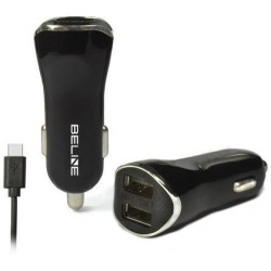 alimentatore da auto beline 2xusb + usb-c 2,1a nero [azbintlbeli0005]