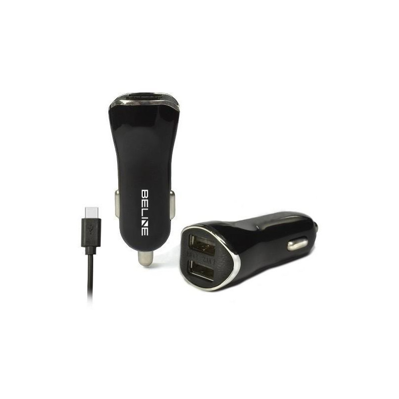 alimentatore da auto beline 2xusb + usb-c 2,1a nero [azbintlbeli0005]