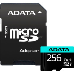 256gb scheda microsdxc adata premier pro r/w fino a 100/80 mb/s con