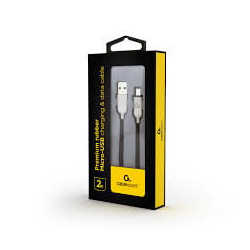 cavo gembird premium rubber micro-usb charging and data cable,