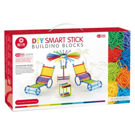blocchi da costruzione askato bastoni educativo 360pz multicolore
