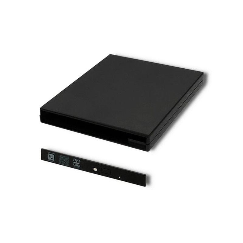 custodia per unita' cd / dvd qoltec sata usb 2.0 esterna da 9,5mm