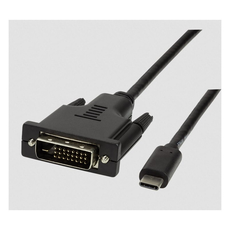 cavo logilink usb 3.2 gen 1x1 usb-c m a dvi, 1.8m [ua0331]