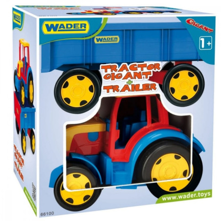 wader polasie - gigant tractor and trailer set 102cm [wnwdro0c9066100]