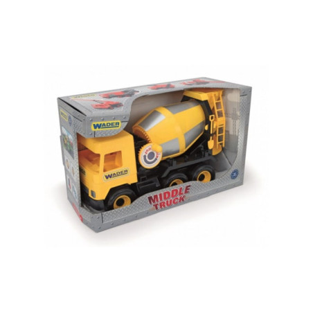 wader polasie - middle truck concrete mixer yellow 38cm [wnwdrb0cc032124]