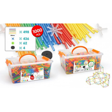 askato blocks - little straws 1000pcs [wpaktm0uc012503]