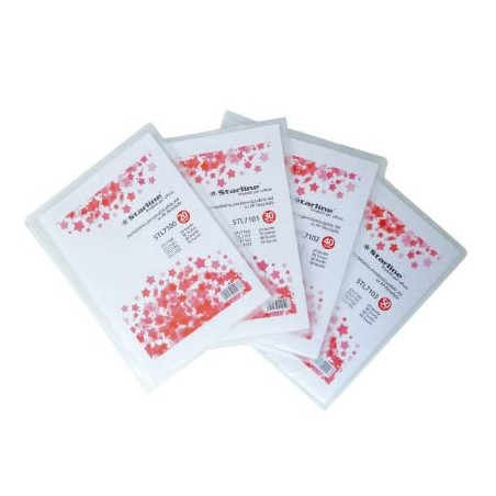 Portalistini a buste fisse starline personalizzabili 40 buste trasparenti