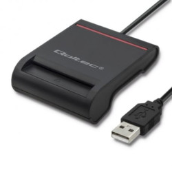 qoltec smart chip card scanner usb 2.0 plug [amqolcu00050642]