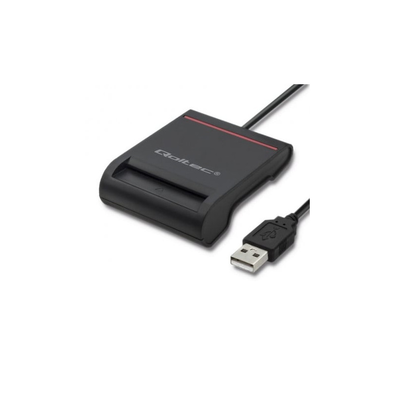 qoltec smart chip card scanner usb 2.0 plug [amqolcu00050642]