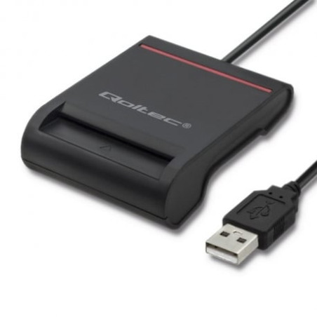 qoltec smart chip card scanner usb 2.0 plug [amqolcu00050642]