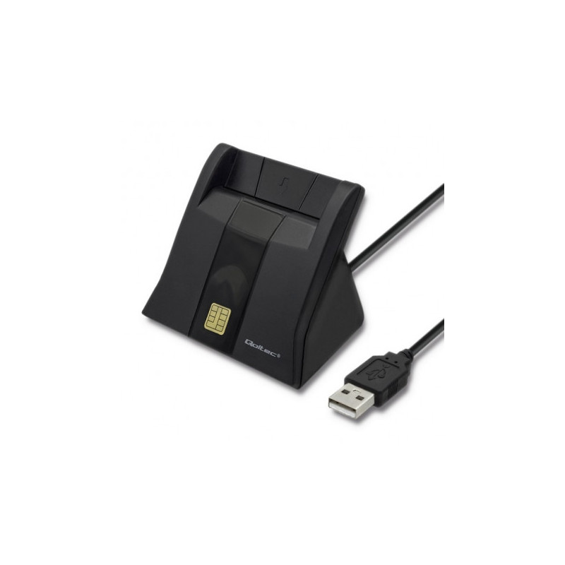 qoltec smart chip card scanner usb2.0 plug [amqolcu00050643]