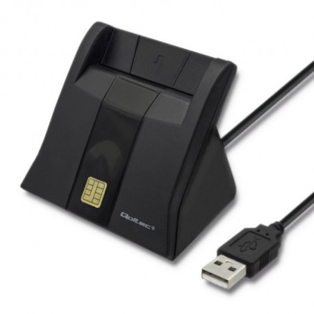 qoltec smart chip card scanner usb2.0 plug [amqolcu00050643]