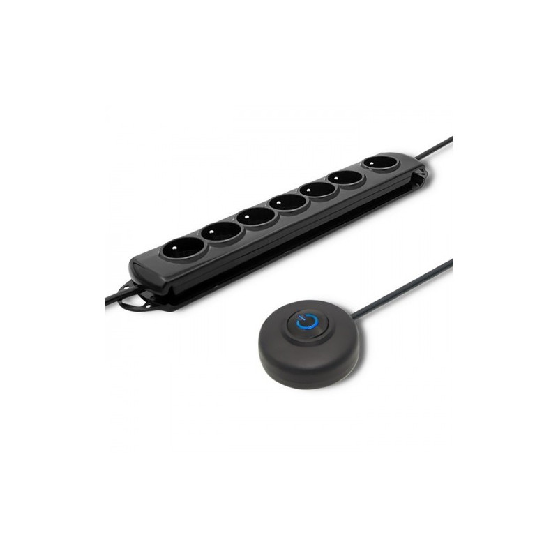 multipresa qoltec surge protector+ foot qs 7-prese 1.5m nero