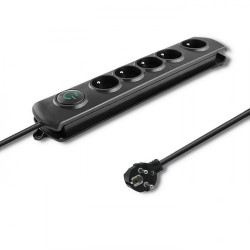 multipresa qoltec 5-sockets 1.8m nero [alqolpb00050269]