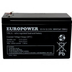 batteria gruppo di continuita' europower ev 12v 9ah [azeuruayev129ah]