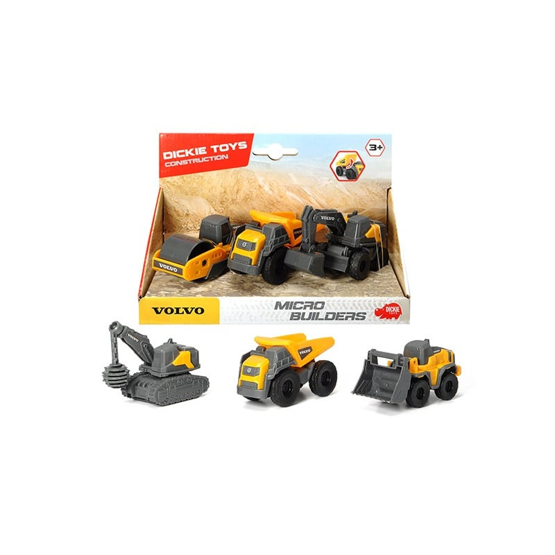 dickie wndcks0uc022009 volvo 3-pack rullo/ribaltabile/escavatore