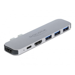 docking station delock per macbook dual hdmi 4k pd hub [87753]