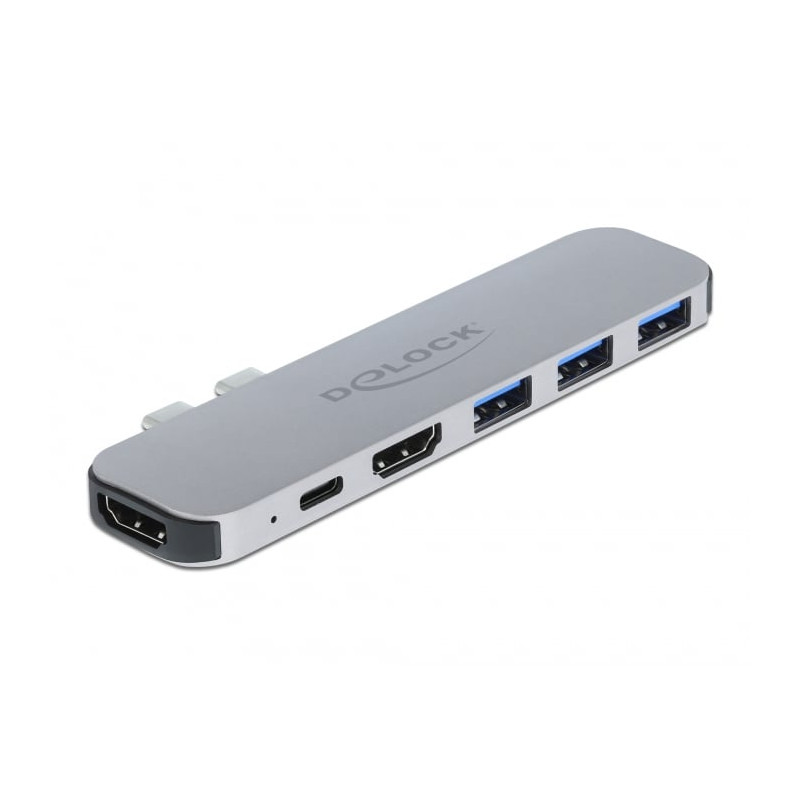 docking station delock per macbook dual hdmi 4k pd hub [87753]