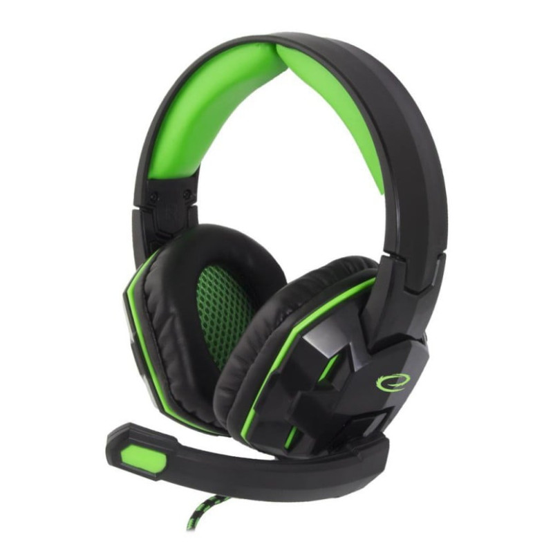 cuffie esperanza it venom con microfono verde e nero [egh380]
