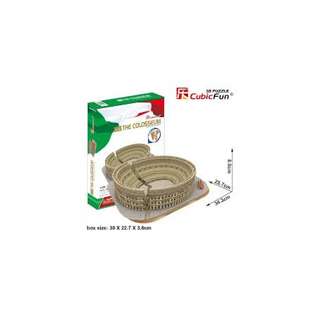 puzzle cubicfun led 3d paper model - the colosseum (italy), 185