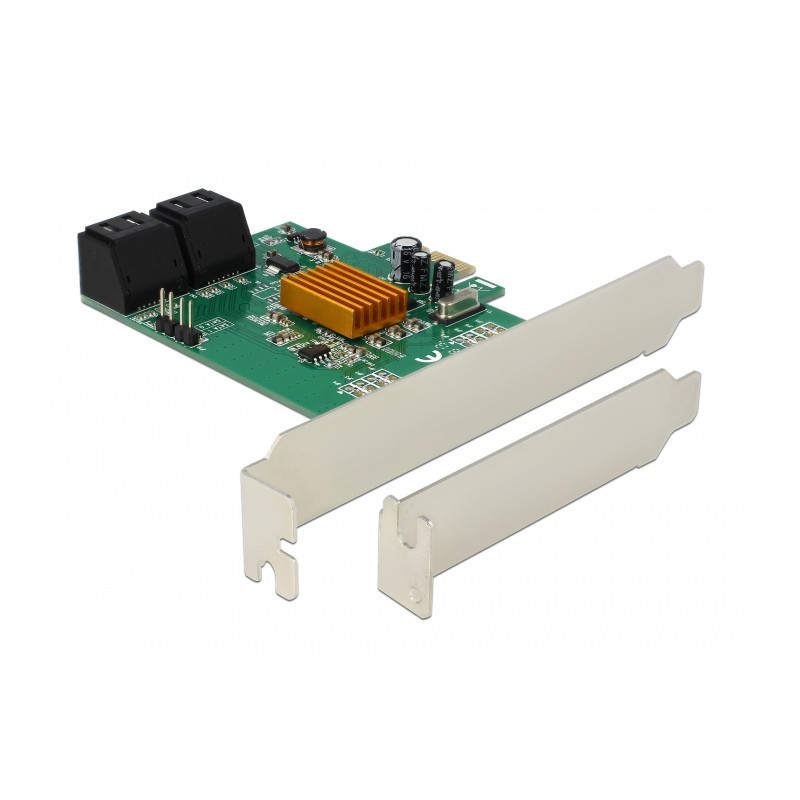 scheda di interfaccia e adattatore delock 4port sata pcie [90382]