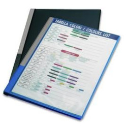 Portalistini a buste fisse fellowes personalizzabile 20 buste nero