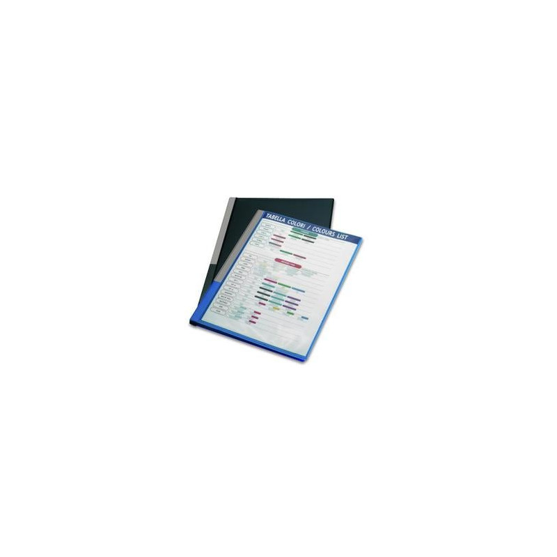 Portalistini a buste fisse fellowes personalizzabile 20 buste nero