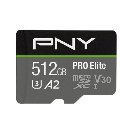 512gb scheda microsdxc pny p-sdux512u3100pro-ge elite [sfpnymd512x3100]