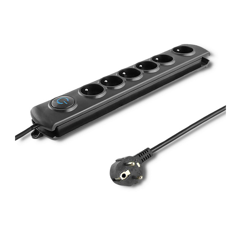 multipresa qoltec con protezione da sovratensioni 5m [alqolpb00050172]