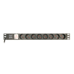 multipresa gembird elettrica pdu 8-prese francesi 1u 16a c14