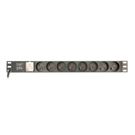 multipresa gembird elettrica pdu 8-prese francesi 1u 16a c14
