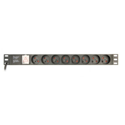 multipresa gembird elettrica pdu 8-prese francesi 1u 16a plug