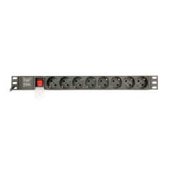 multipresa gembird elettrica pdu 8-prese francesi 1u 16a 3m