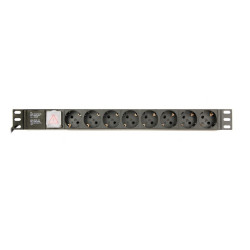 multipresa gembird elettrica pdu 8-prese francesi 1u 16a c14