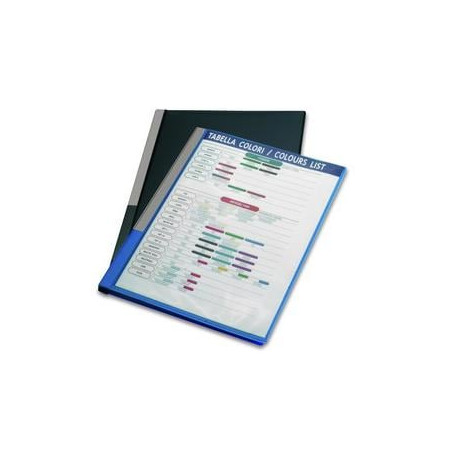 Portalistini a buste fisse fellowes personalizzabile 40 buste nero