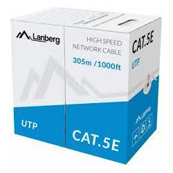 cavo di rete utp lanberg lcu5-10cc-0305 cat.5 305m nero [aklagks5utp0019]