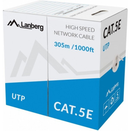 cavo di rete utp lanberg lcu5-10cc-0305 cat.5 305m arancione