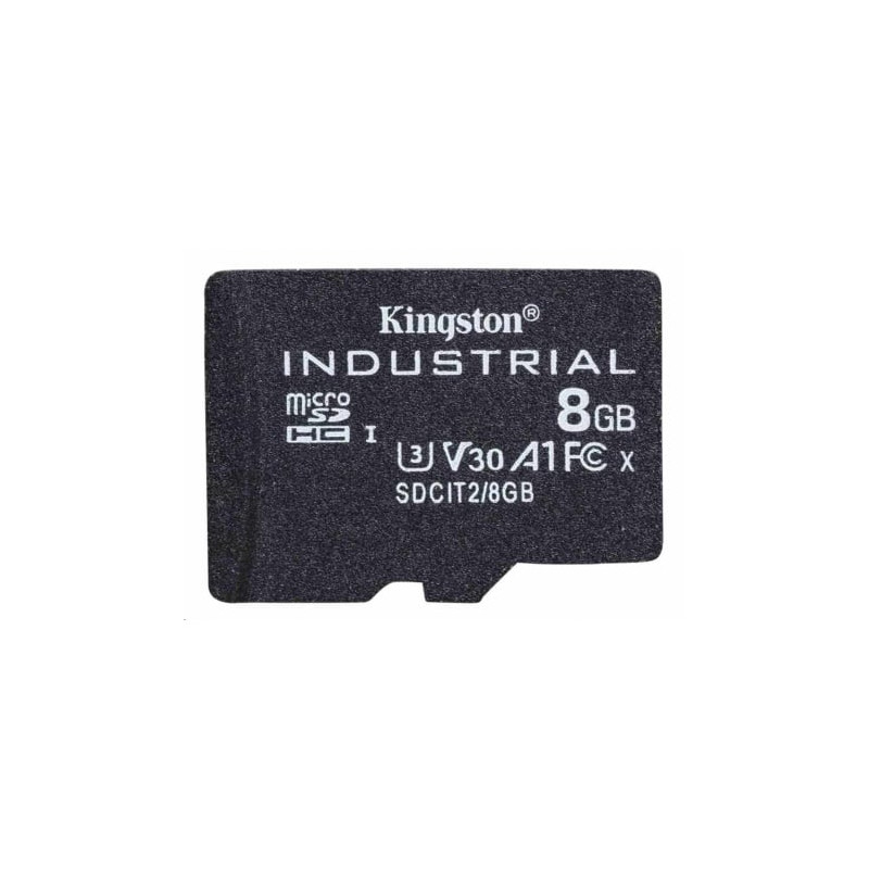 8gb scheda microsdhc kingston industrial c10 a1 pslc nero
