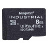 8gb scheda microsdhc kingston industrial c10 a1 pslc nero