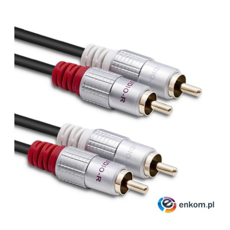 cavo rca qoltec 2xrca maschio + 2xrca maschio 3m nero [akqolia00052338]