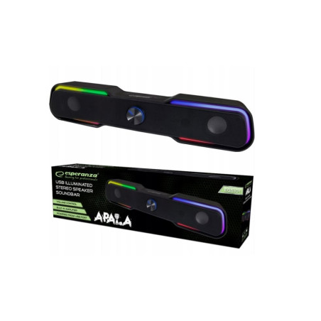 altoparlante usb esperanza soundbar led arcobaleno apala [ugespsegs000101]