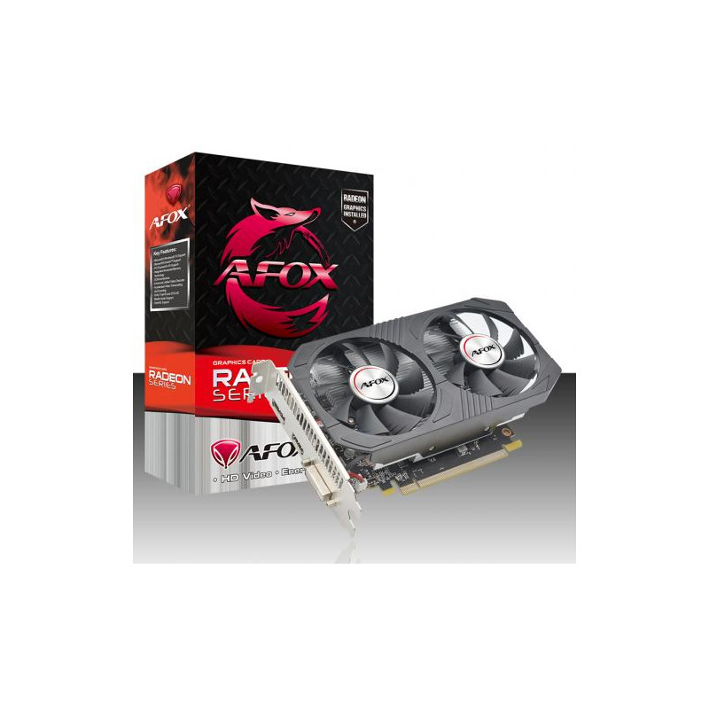 scheda video amd afox rx550 4gb ddr5 hdmi dvi dp [afrx550-4096d5h4-v6]