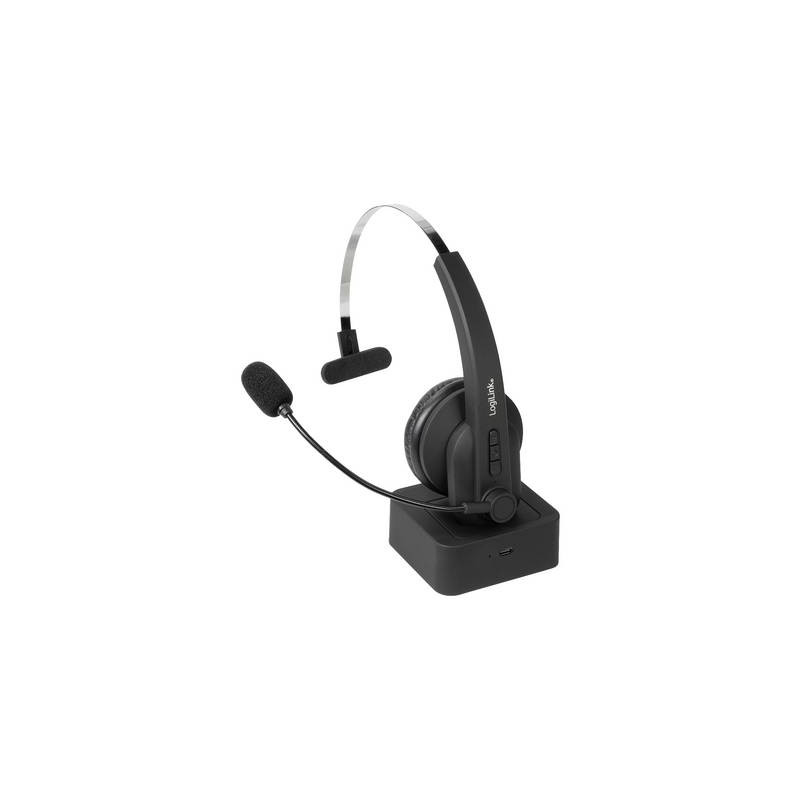 cuffia logilink bluetooth mono con microfono nero [bt0059]