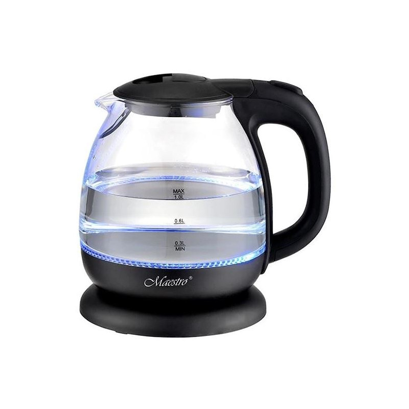 bollitore in vetro maestro 1l [mr-055 white]