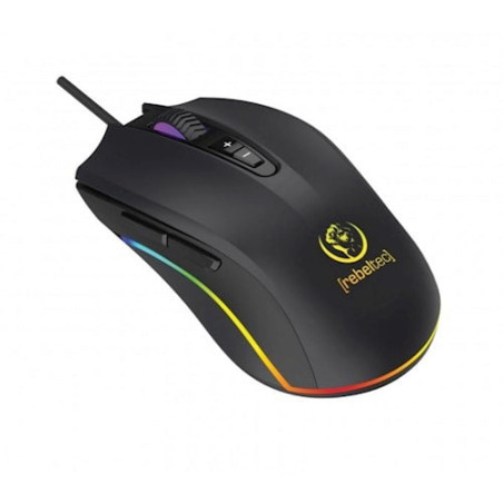 mouse da gioco rebeltec rblmys00052 rgb cablato usb nero