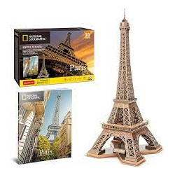 puzzle cubicfun 3d parigi torre eiffel 80pz [wzcubd0ugi09988]
