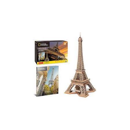 puzzle cubicfun 3d parigi torre eiffel 80pz [wzcubd0ugi09988]