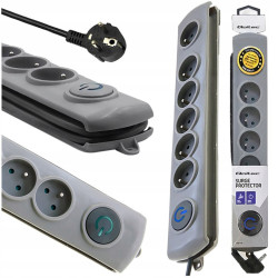 multipresa qoltec 50199 con protezione da sovratensione 6 sprese